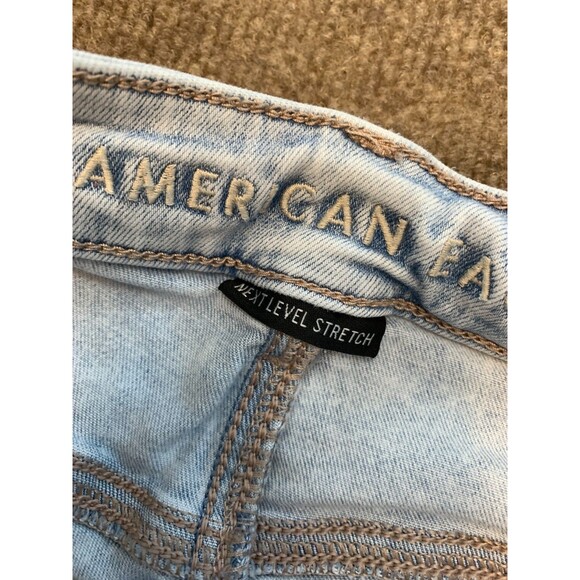 American Eagle Shorts Womens 0 Low Rise Distressed Next Level Stretch Y2K Denim - Picture 7 of 9